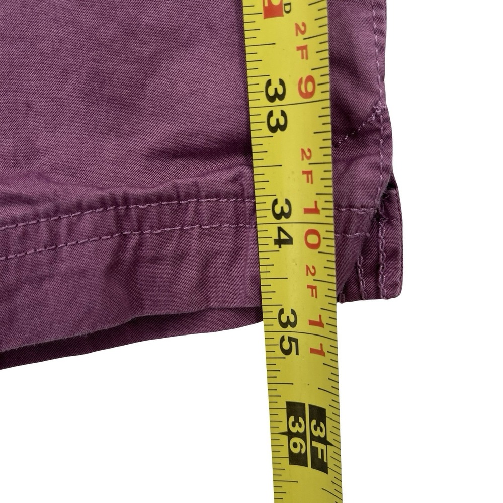 Eddie Bauer Women's 10 Pink Purple Stretch Chino Pants Ankle Crop Straight Leg - Picture 5 of 9
